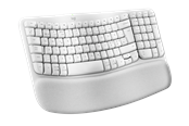 Tastaturen - Logitech Wave Keys - Off-White - ND - Ergonomische Tastatur - Nordic ISO - Weiss - 920-012299