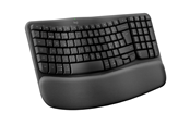 Tastaturen - Logitech Wave Keys for Business - Graphite - ND - Ergonomische Tastatur - Nordic ISO - Schwarz - 920-012332