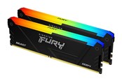 RAM - Kingston FURY Beast RGB DDR4-3600 - 64GB - CL18 - Dual Channel (2 pcs) - Intel XMP - Schwarz mit RGB - KF436C18BB2AK2/64