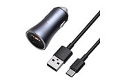 Handys - Adapter und Ladegeräte - Baseus  Golden Contactor Pro car charger USB + USB-C QC4.0+ PD SCP 40W (gray) - TZCCJD-0G