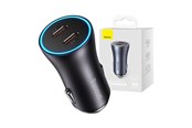 Handys - Adapter und Ladegeräte - Baseus Golden Contactor Pro car charger 2x USB-C 40W (Dark Gray) - CGJP000013