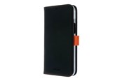 Handys - Cover & Cases - Insmat FLIPCASE IPHONE 15 PLUS BLACK/ORANGE - 650-3193