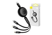 USB Kabel - Baseus Bright Mirror 4 USB-C 3-in-1 cable for micro USB / USB-C / Lightning 100W / 3.5A 1.1m (Black) - CAMJ010201