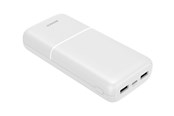 Powerbank (Akku) - Deltaco PB-C1006 Powerbank | 2x USB-A | 1x USB-C | White - 20000 mAh - PB-C1006