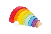 Baby Spielzeug - Small Foot - Wooden Building Blocks Rainbow 9dlg. - 6969