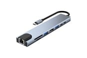 USB-Hubs - Lippa 8-in-1 87W USB-C PD 4K HDMI & Ethernet Hub USB-Hubs - 8 Anschlüsse - LPGQ22H121
