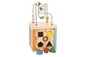 Baby Spielzeug - Small Foot - Wooden Activity Cube and Motor Skills Spiral Safari - 11960