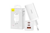 Handys - Adapter und Ladegeräte - Baseus Wall charger  GaN5 Pro 2xUSB-C + USB 65W (white) - CCGP120202