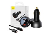 Handys - Adapter und Ladegeräte - Baseus Car charger Superme USB USB-C 140W (black) - CGZX070001