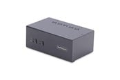 KVM Switches - StarTech.com P2DD46A2-KVM-SWITCH 2-Port Dual-Monitor DisplayPort KVM Switch 4K 60Hz 2x USB 5Gbps Hub Ports 2x USB 2.0 HID Ports Hotkey and Push-Button Switching - P2DD46A2-KVM-SWITCH