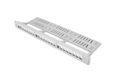 Netzwerkzubehör - Lanberg PPKS-1124-S Patch Panel Blank 24-Port 1U with Organizer for Keystone Modules Grey - PPKS-1124-S