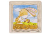 Puzzle - Goki Wooden Layer Puzzle - Vegetable Garden 53pcs. Holz - 57495