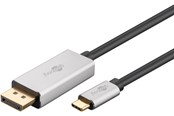 Display Kabel - Pro USB-C - DisplayPort - 2m - Grau - DP-USB-C-S-2m