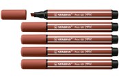 Utensilien zum Schreiben und Zeichnen - STABILO Pen 68 MAX - Fibre-tip Pen with Thick Chisel Tip - Sienna - 768/75