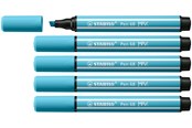 Schule - STABILO Pen 68 MAX - Felt-tip pen with thick chisel tip - azure blue - 768/57