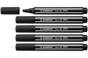 Utensilien zum Schreiben und Zeichnen - STABILO Pen 68 MAX - Fibre-tip Pen with Thick Chisel Tip - Black - 768/46