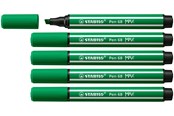 Utensilien zum Schreiben und Zeichnen - STABILO Pen 68 MAX - Fibre-tip Pen with Thick Chisel Tip - Emerald Green - 768/36