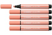 Utensilien zum Schreiben und Zeichnen - STABILO Pen 68 MAX - Fibre-tip Pen with Thick Chisel Tip - Apricot - 768/26