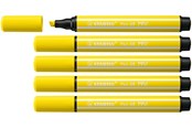 Schule - STABILO Pen 68 MAX - Felt-tip pen with thick chisel tip - lemon yellow - 768/24