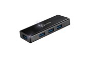 USB-Hubs - j5create 4-Port USB3.0 Mini Hub USB-Hubs - USB 3.0 - 4 - Schwarz - JUH340-N
