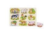 Puzzle - Goki Stud Puzzle Farm Animals with Sound Holz - 57895