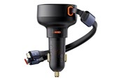 Stromkabel (Extern) - Baseus Car Charger Enjoyment USB-C with USB-C cable and Lightning 60W (black) - C00057802111-00