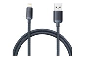 USB Kabel - Baseus Crystal Shine cable USB to Lightning 2.4A 1.2m (black) - CAJY000001