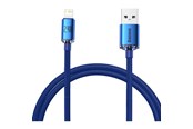 USB Kabel - Baseus Crystal Shine cable USB to Lightning 2.4A 1.2m (blue) - CAJY000003