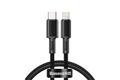 USB Kabel - Baseus High Density Braided Cable Type-C to Lightning PD 20W 1m (Black) - CATLGD-01