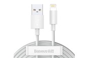 USB Kabel - Baseus Simple Wisdom Data Cable Kit USB to Lightning 2.4A (2PCS/Set)1.5m White - TZCALZJ-02