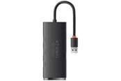 USB-Hubs - Baseus Lite Series Hub 4in1 USB to 4x USB 3.0 25cm (Black) USB-Hubs - USB 3.0 - 4 - Schwarz - WKQX030001