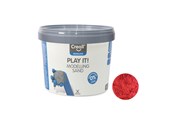 Kreativ-Spiele - Creall Play It Play Sand Red 750gr. - 03207