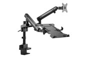 Monitorhalterung - Gembird Monitor Arm & Notebook Tray - 2 x monitor 17"-32" & 1 x notebook 15.6" - MA-DA3-02