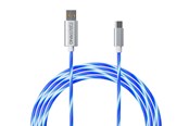 Gaming Zubehör - Oniverse USB-A USB-C LED Fast Charging Cable 2 m - Wired Controller Ladekabel - ONICAB1-TYPEC2-WHT