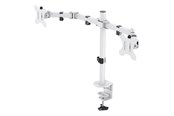 Monitorhalterung - Deltaco Dual Monitor Desk Mount for 13"-32" screens - Weiß - GAM-040-W