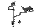 Monitorhalterung - Gembird Monitor Arm & Notebook Tray - 1 x monitor 17"-32" & 1 x notebook 17.3" - MA-DA-04