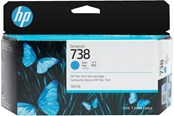 Druckerzubehör - Tinte & Toner - HP 738 / 498N5A - Cyan Ink - 498N5A