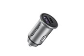 Handys - Adapter und Ladegeräte - Vention Two-Port USB A+C(18/20) Car Charger Gray Mini Style Aluminium Alloy Type - FFBH0