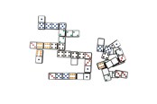 Brettspiele - Toi-Toys Domino game on Numbers or Color - 51852A
