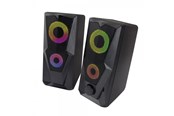 PC Lautsprecher - Esperanza SPEAKERS 2.0 USB LED RAINBOW BAILA - Schwarz - EGS103
