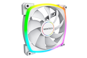 Gehäuselüfter - Montech AX140 PWM WH - Gehäuselüfter - 140mm - Weiß mit RGB-Beleuchtung - 28 dBA - AX140 PWM WH