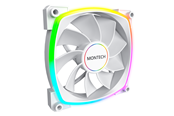 Gehäuselüfter - Montech RX140 PWM WH - Reverse - Gehäuselüfter - 140mm - Weiß mit RGB-Beleuchtung - 28 dBA - RX140 PWM WH
