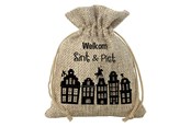 Kleine Mitbringsel für Kinder - Folat BV Jute Gift Bag - Welcome Sint & Piet - 65695