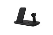 Handys - Adapter und Ladegeräte - GEAR Wireless Tripple QI Charger USB-C Port 20W tot. Black Mobile/Watch/Airpods - 665102