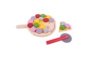 Holzspielzeug - Bigjigs Wooden Pizza with Toppings - BJ457