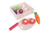 Holzspielzeug - Bigjigs Wooden Box with Cut Vegetables - BJ473