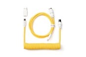Tastaturen - Keychron Coiled Aviator USB-C Cable Straight - Yellow - Upgrade-Zubehör - Gelb - Cab-16