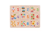 Baby Spielzeug - Bigjigs Wooden Learning Puzzle Numbers 18dlg. - BJ535
