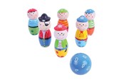 Spiele im Freien - Bigjigs Wooden Bowling Set Pirates 7 pcs. - BJ853