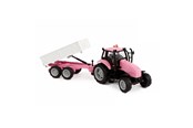 Spielzeugauto - Kids Globe Die-cast Tractor with Trailer - Pink - 510241